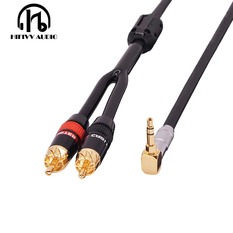 Кабель HiFi аудиокабель RCA аудиосигнальный провод штекер 3 5 мм aux преобразователь