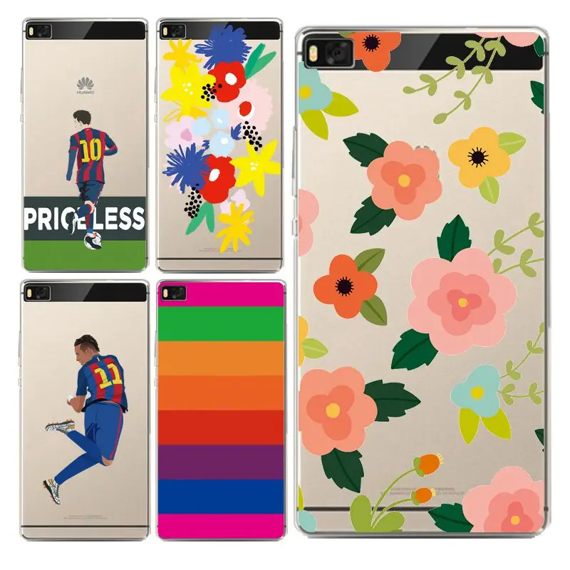 Мягкий прозрачный чехол для телефона из ТПУ с цветочным рисунком huawei P10plus P8 P9lite