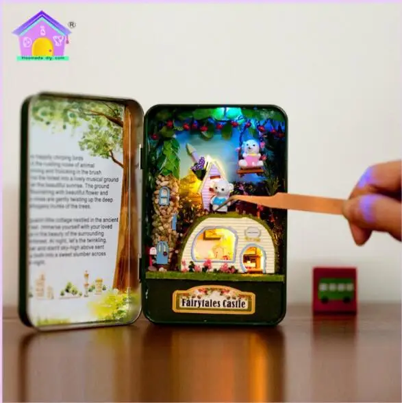 Новая коробка кукольный дом миниатюры 3D Деревянный пазл миниатюрная мебель для кукольного домика подарки