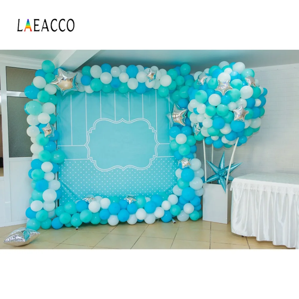 Laeacco Фото фоны сцена воздушные шары День рождения Свадьба ребенок портрет фото