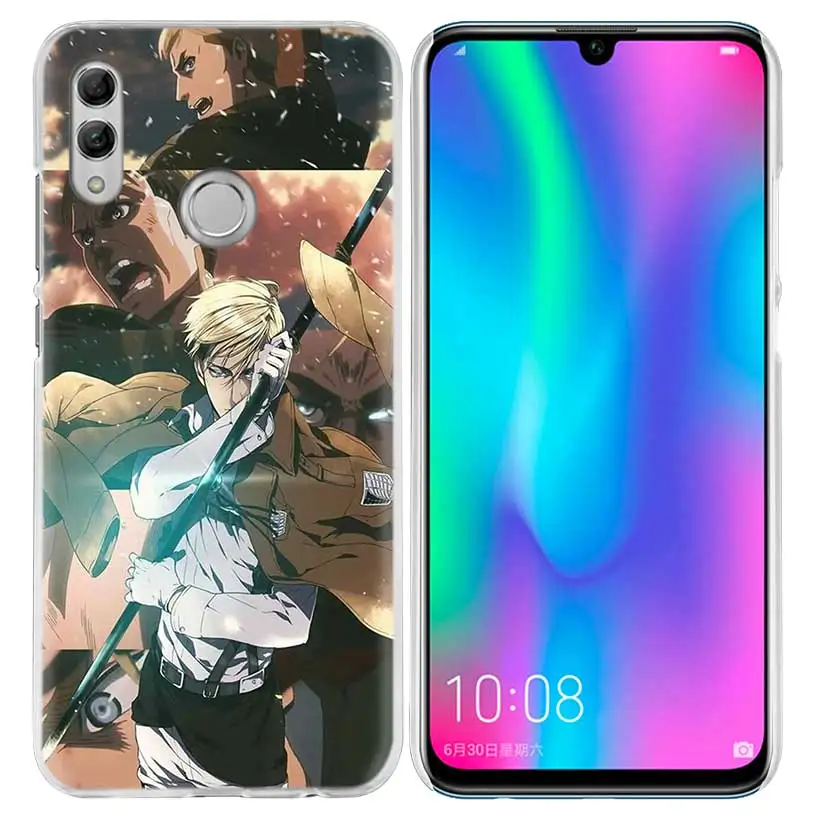 Обувь для косплея по аниме «атака на Титанов» аниме чехол для huawei Honor 8X Y9 9 10 Lite Play 7C 8C 8S 8A фотоаппаратов моментальной печати 7S 7A Pro V20 20i Y6 Y7 Y5 жесткий чехол из ПК для телефона