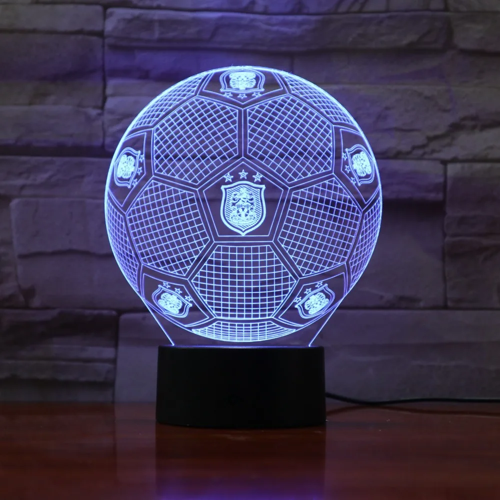 7 красочных градиентов атмосферная лампа 3D LED ночник USB Настольная прикроватная