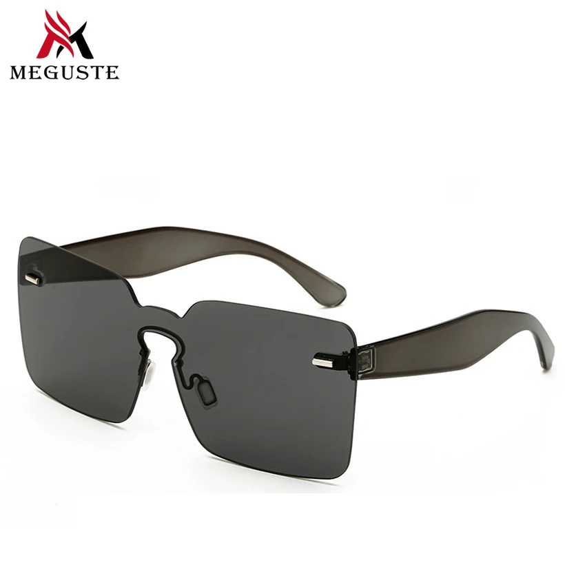 Meguste 2017 Fashion Women Rimless Sunglasses Classic Brand Designer Retro men sunglasses Flat Panel Lens Summer Shades UV400. | Аксессуары