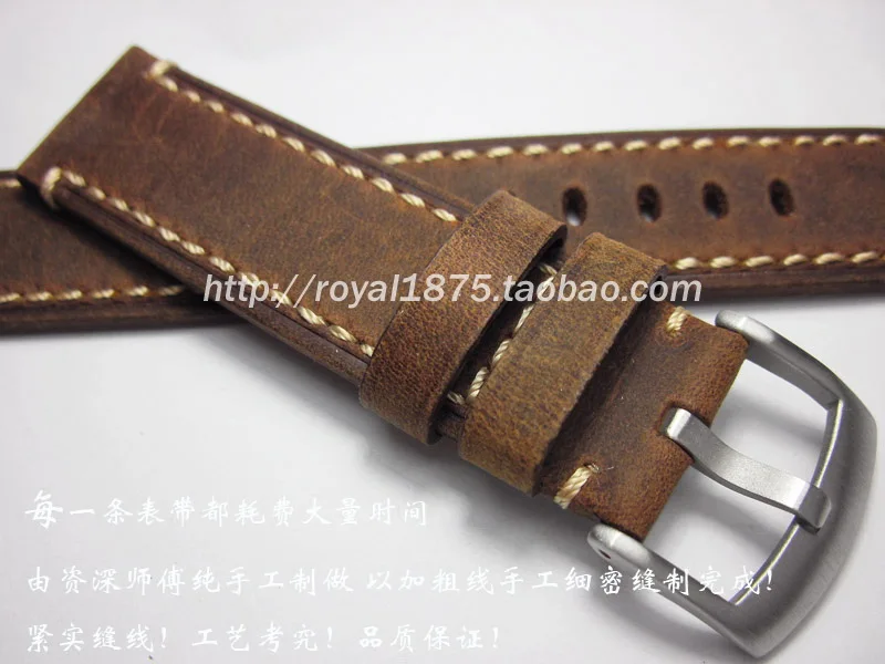 

20 22mm Genuine Leather Watchband Bracelet Watch Strap Suitable for Seiko Casio Omega Mido Wristbelt Retro Brown Wristband Belt