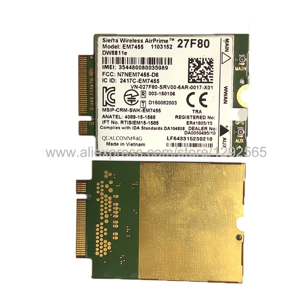 Телит LN930-AP LN930 DW5814E XFVM5 WWAN LTE-FDD NGFF 4G модуль беспроводной Wifi карта для ноутбука Dell