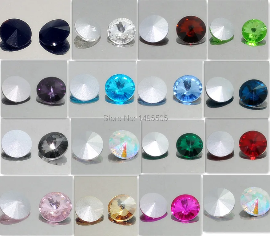 

20PCS ELEMENTS Crystal Rivoli glass loose Beads 12mm jewelry making