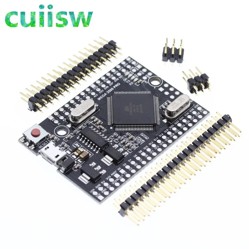 Cuiisw Mega 2560 PRO MINI 5V(встраивание) CH340G ATmega2560-16AU с наконечниками, совместимыми с arduino Mega 2560