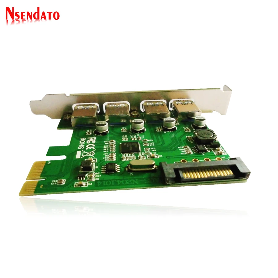 Оригинальный адаптер N204 Plus ACS PCI-E к USB 3 0 с 4 портами плата расширения для внешнего