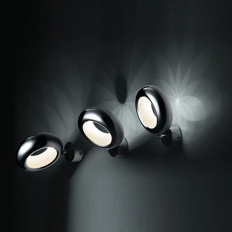 

LED noovo aura circle wall lamp UFO wall sconce light chrome copper home dinning room bedroom restaurant hotel bedside lighting