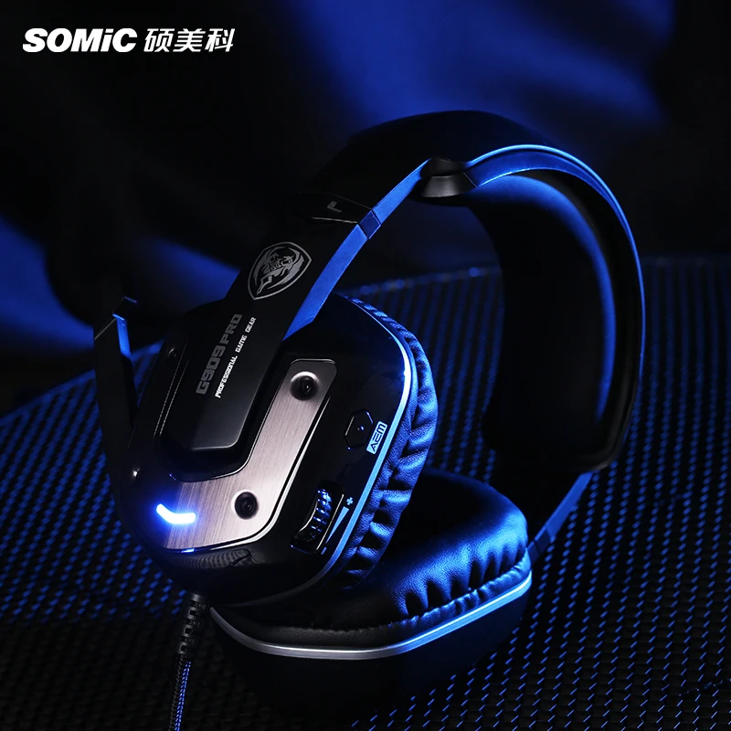 Игровые наушники SOMIC G909PRO 7 1 игровая стереогарнитура с микрофоном и
