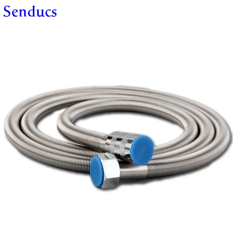 

Free shipping stainless steel shower hose with 1.5m stainless steel plumbing hoses of high quality spring shower hose