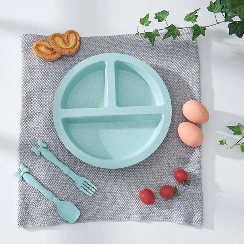 3 шт. миска из пшеничной соломы набор детской посуды мультфильма Детская