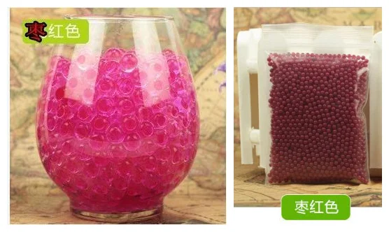 dark red 1 комплект = 2500 шт! Жемчужные Хрустальные шарики для выращивания почвы, гидрогелевые желейные шарики для украшения дома - Цвет: dark red