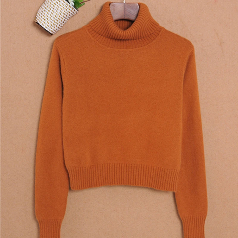 Самая низкая цена новый зимний толстый кашемировый свитер с высоким воротником