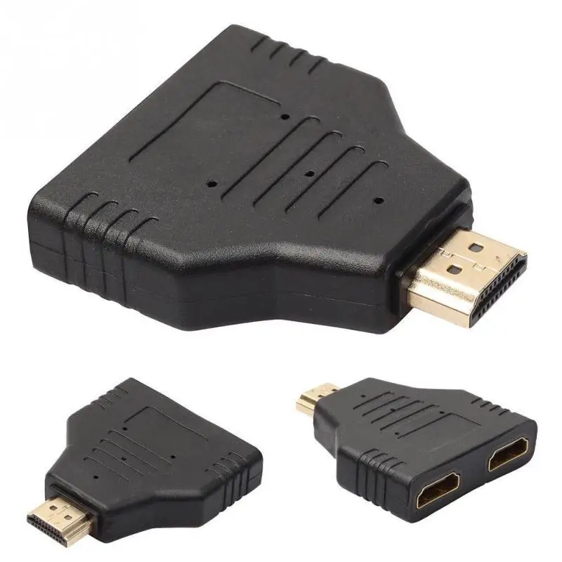 2018 new hot sales HDMI Male To Dual Female 1 to 2 Way Splitter Adapter For HD TV | Электроника