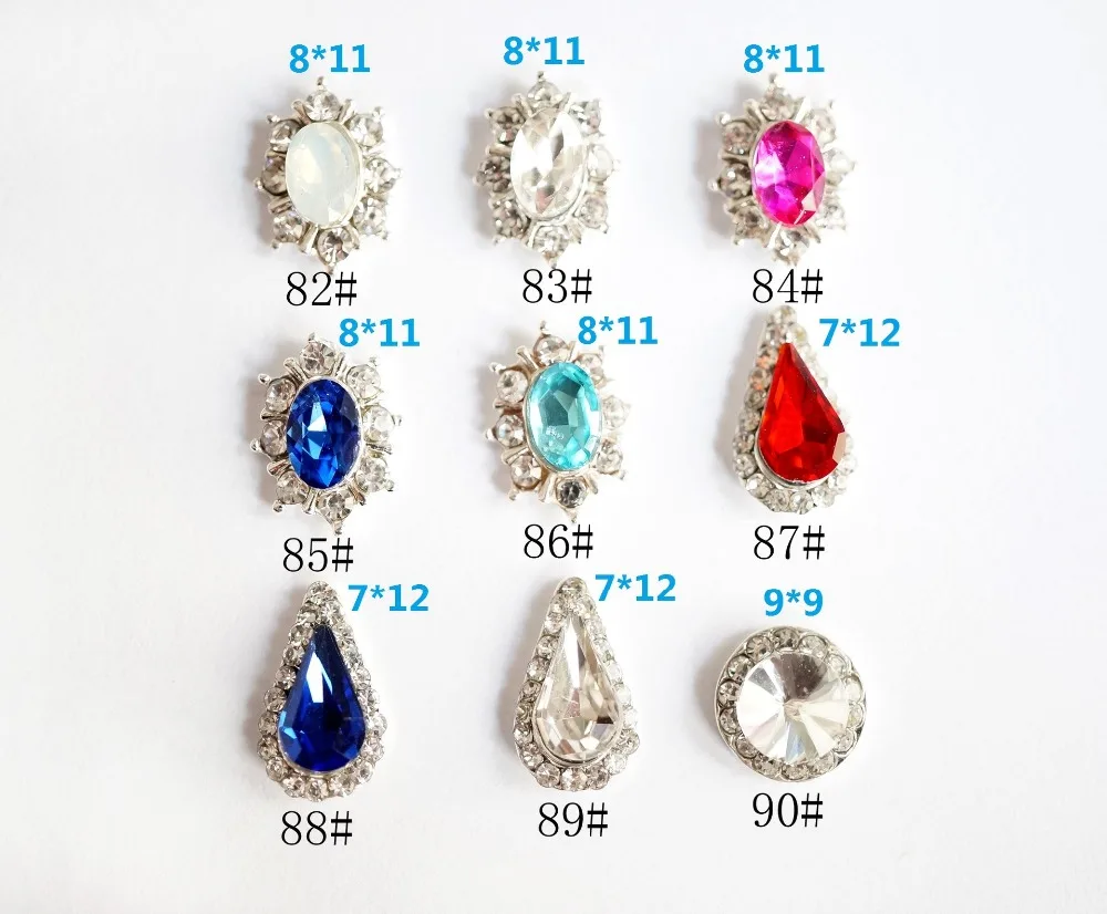 

Free Shipping Wholesale 100pcs/lot Rhinestone Flatback Button Nail Art Crystal Stone Invitation Rhineston Button DIY BT91913
