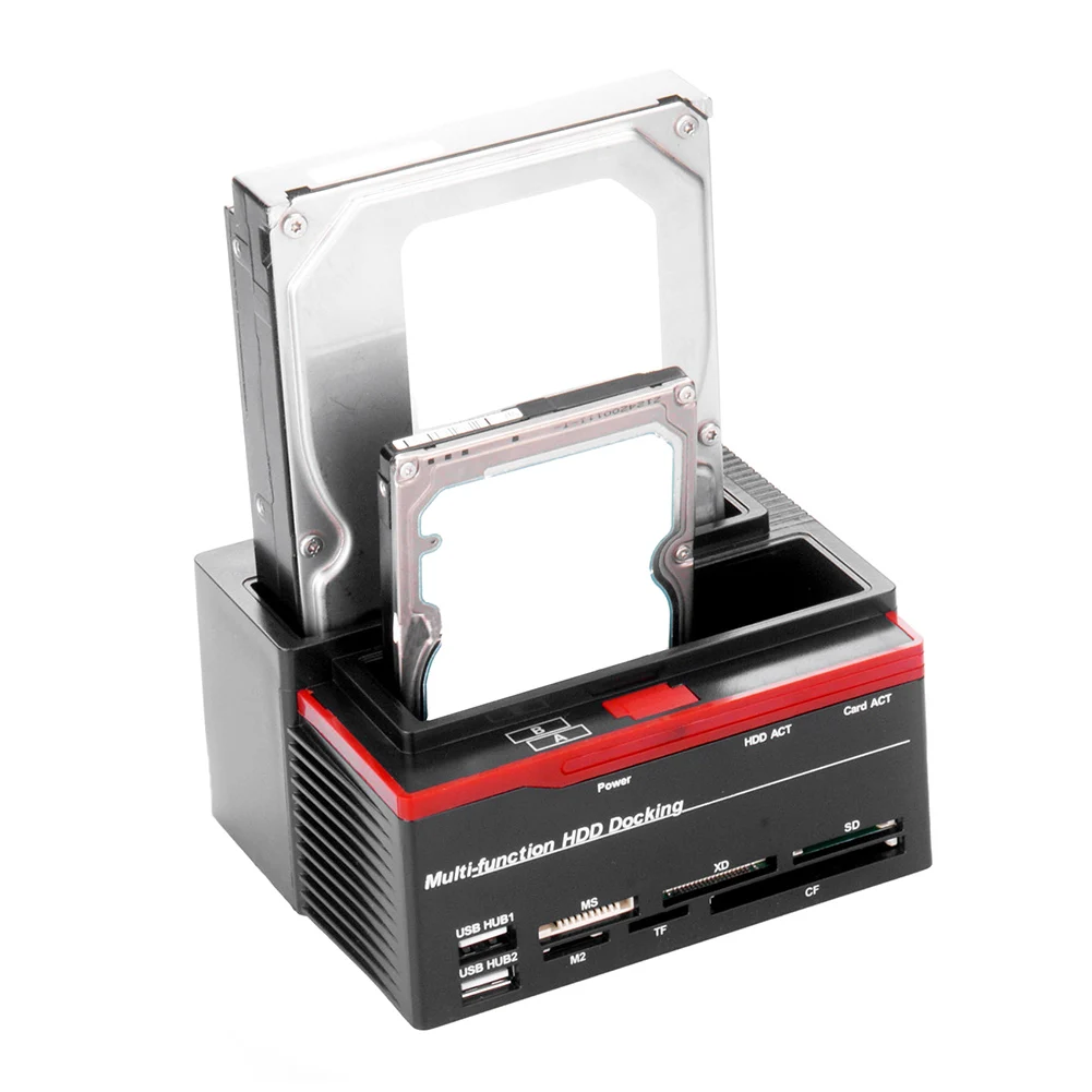 Многофункциональный двойной слот 2 5/3 5 дюйма IDE SATA SDD HDD док-станция кардридер |