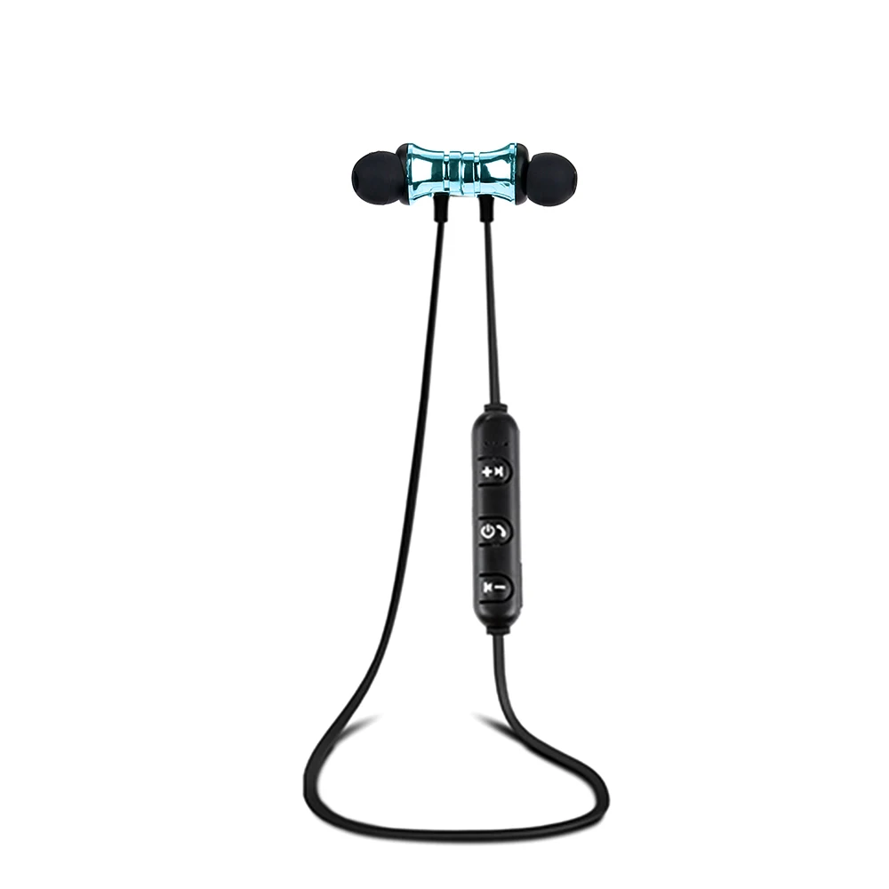 Blue Rovtop магнитные музыкальные Bluetooth наушники XT11 Спорт бег Беспроводная Bluetooth гарнитура с микрофоном для IPhone 8X7 HUAWEI - Color: Blue