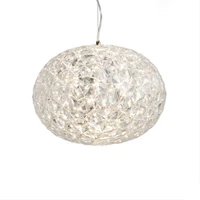 post modern personality livingroom acrylic oval ball e27 led pendant lamp nordic diy home bedroom decor led lighting fixture