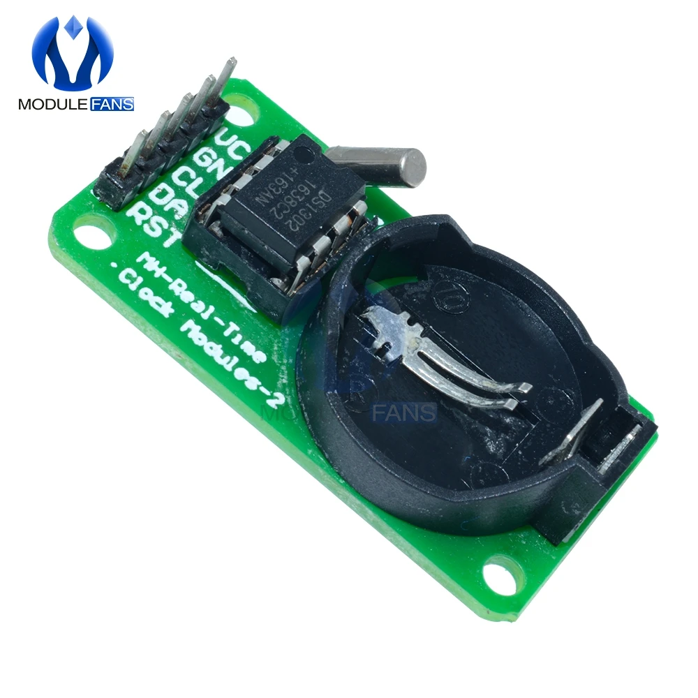 Часы в режиме реального времени DS1302 для Arduino UNO с CR2032 AVR ARM PIC SMD Без аккумулятора 3 В 5