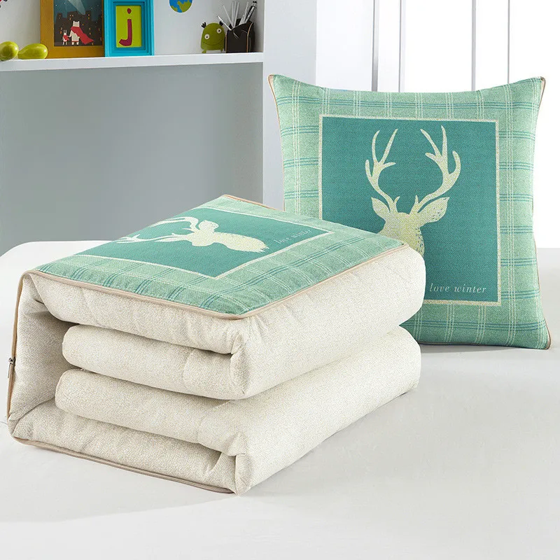 1 шт. 110*150 см летние одеяла для взрослых два использования дивана подушка