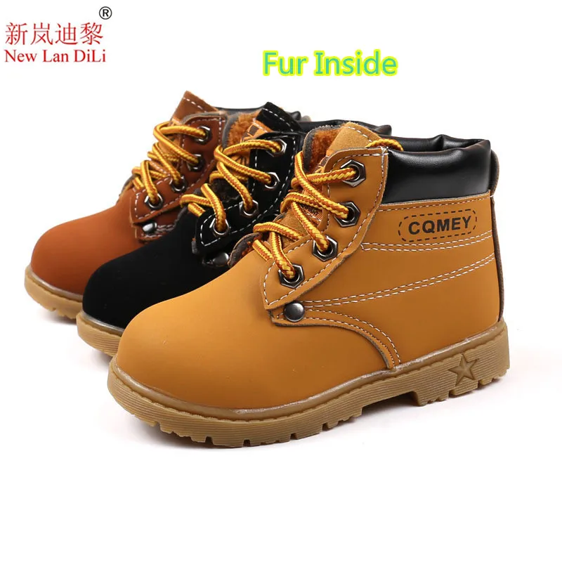 Лидер продаж детские зимние сапоги теплые кожаные Martin для мальчиков и девочек