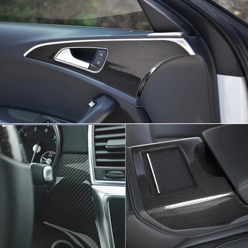 Черная блестящая Автомобильная наклейка 5D съемная пленка автомобильная для