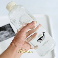 1000ml seal whale glass water bottle with sleeve creative sport bottles camping bottle tour drinkware drop shipping