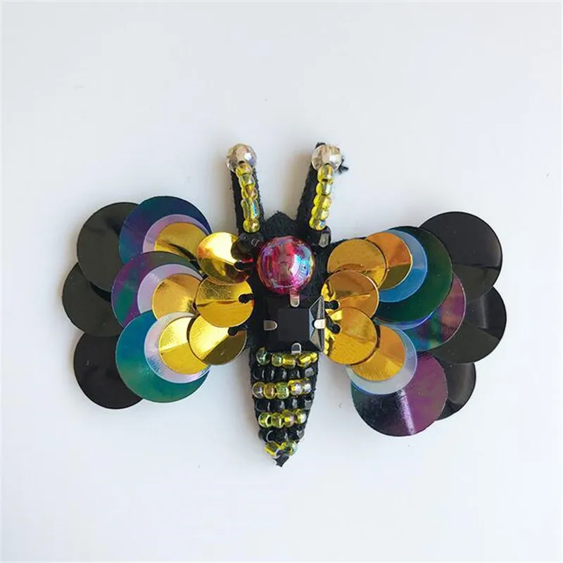 6 шт./лот маленькие изысканные блестки Стрекоза патчи для одежды Пришивание на