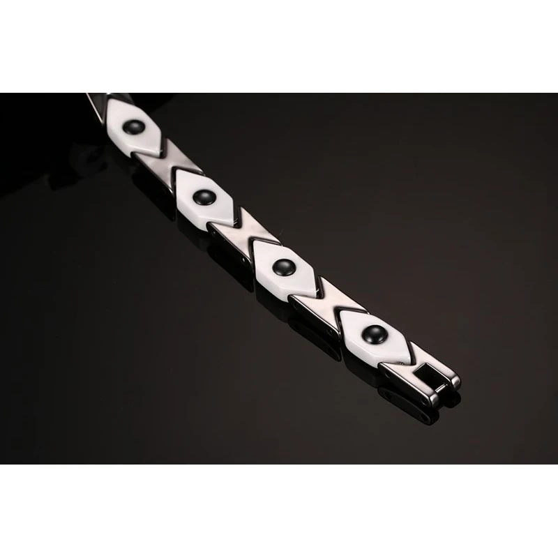 Vinterly белый керамический браслет для женщин цепочка Исцеление энергии Магнитный