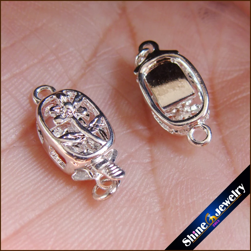 Оптовая продажа 1 струна Филигранное серебряное покрытие Цветочная коробка