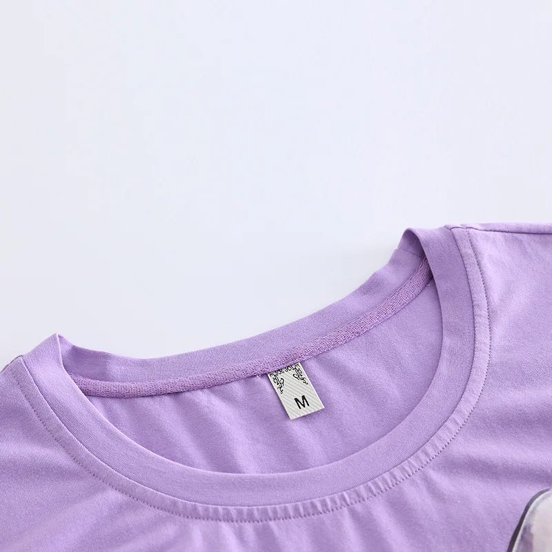 Футболка женская Новая повседневная трикотажная футболка с коротким рукавом