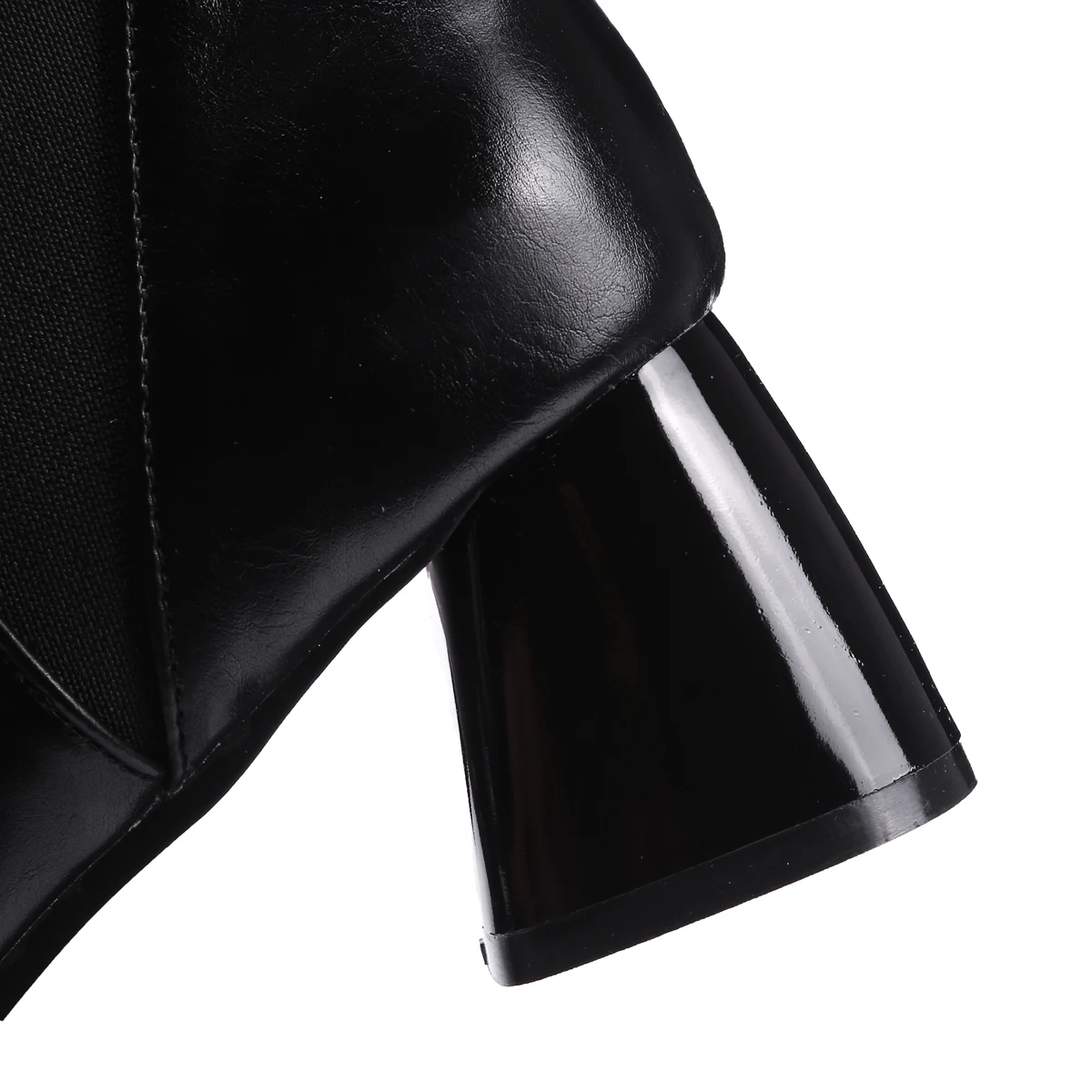 

ENMAYLA Fashion Women's Slip-on Chelsea Boots Round Toe High Heels Shoes Woman Autumn Spring Black Red Ankle Boots Women