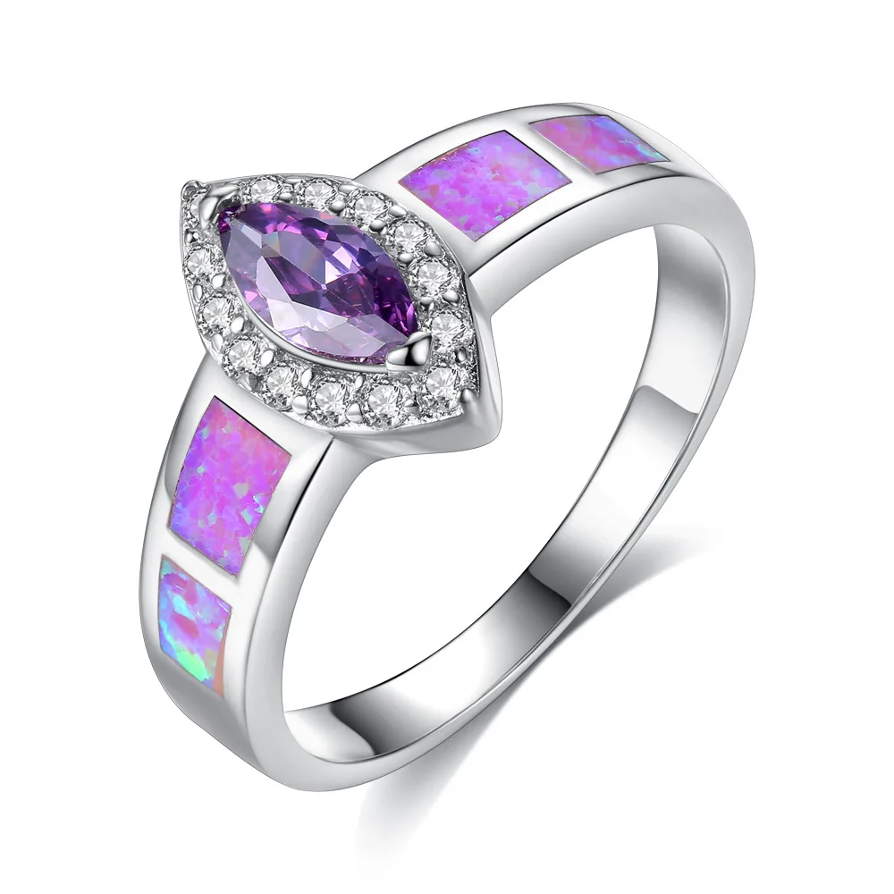 Superior Quality Beautiful Eye Ring Personality Gift Purple Cubic Zirconia For Women | Украшения и аксессуары