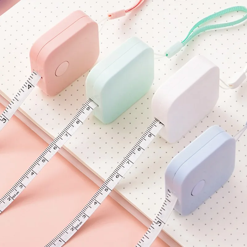1 5 м кавайные Аксессуары Выдвижная линейка сантиметр/дюймовая лента измеряющая