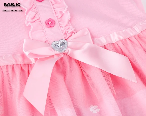 2016 New Cute Sleeveless Girls Doll Collar Character Pattern Bow Mesh Splicing Casual Dress Anime fairy dress 20LM | Детская одежда и