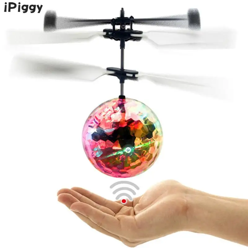 

iPiggy RC Flying Ball Drone Helicopter Ball Colorful Flyings RC Toy Built-in Shinning LED Lighting for Kids Teenagers