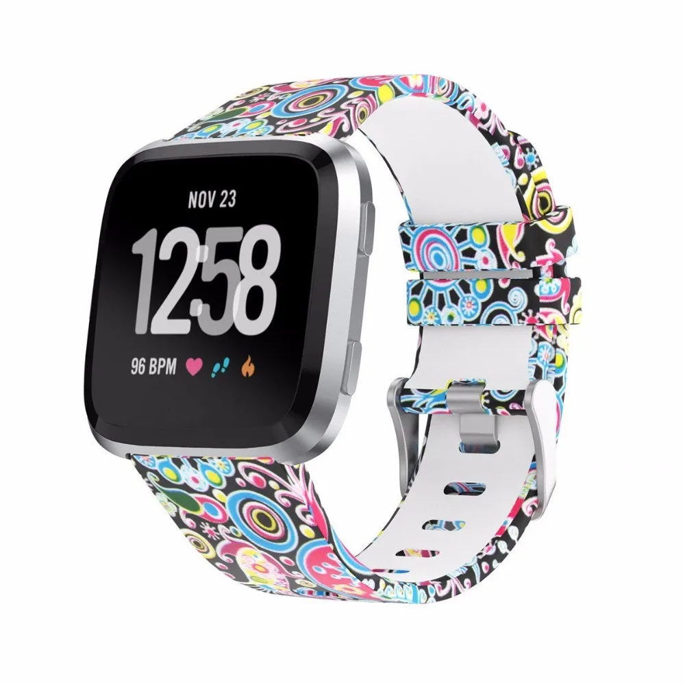 Bemorcabo для Fitbit Versa Bands милый цветочный сменный ремешок Браслет Смарт часы женщин и