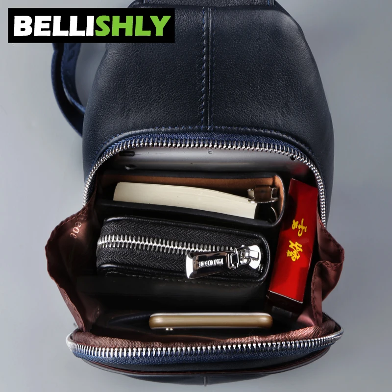 Bellishly для мужчин's Crossbody поясные сумки мужчин дизайнер пояса из натуральной кожи