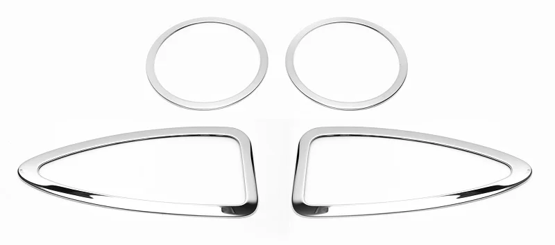 4pcs stainless steel door speaker stereo sound cover decorative moldingtrims for Lada Granta Kalina 2