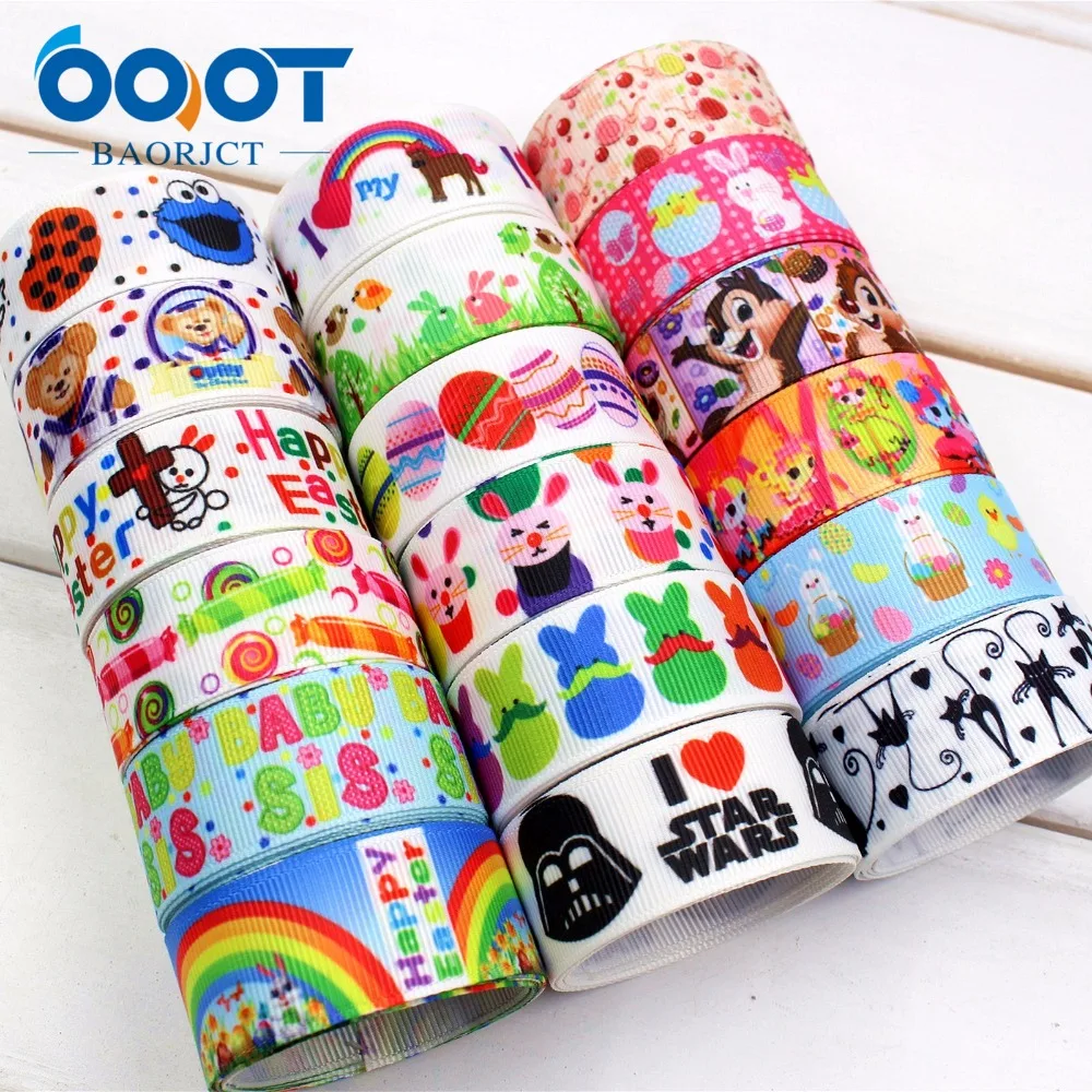 174221, OOT BAORJCT 22mm10yard/лот ленты с мультяшным рисунком, термопереводные печатные свадебные аксессуары, материал ручной работы