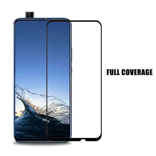 Black 6,59 дюймов 2.5D Закаленное стекло для huawei P smart Z, защита экрана, полное покрытие для huawei Y9 Prime, защитная стеклянная пленка - Цвет: Black
