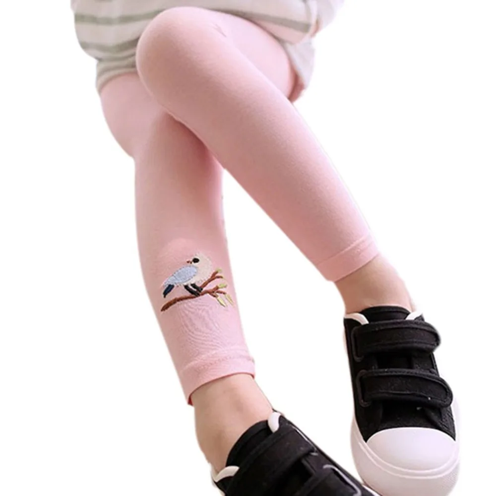 Новые Хлопковые Штаны для маленьких девочек Теплые эластичные леггинсы с