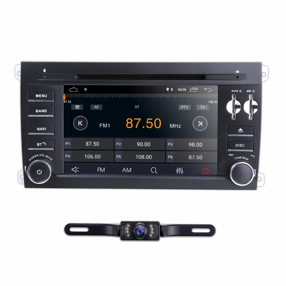 2Din Android8.1 Car DVD Player for Porsche Cayenne 2003 2004 2005 2006 2007 2008 2009 2010 with 4G WiFi GPS Radio 2GB RAM BT CAM |