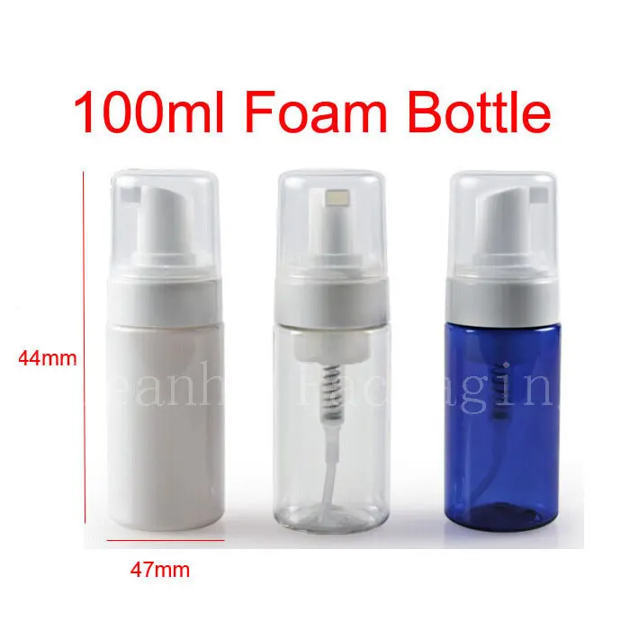 

100ml Empty DIY plastic Foaming soap pump bottle, bubble liquid soap bottles,foam pump bottles , DIY pump foam bottle blue white