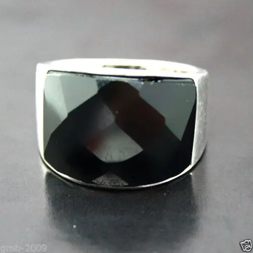 Горячая Распродажа новый стиль&gt Винтажное кольцо с натуральным граненым Черным