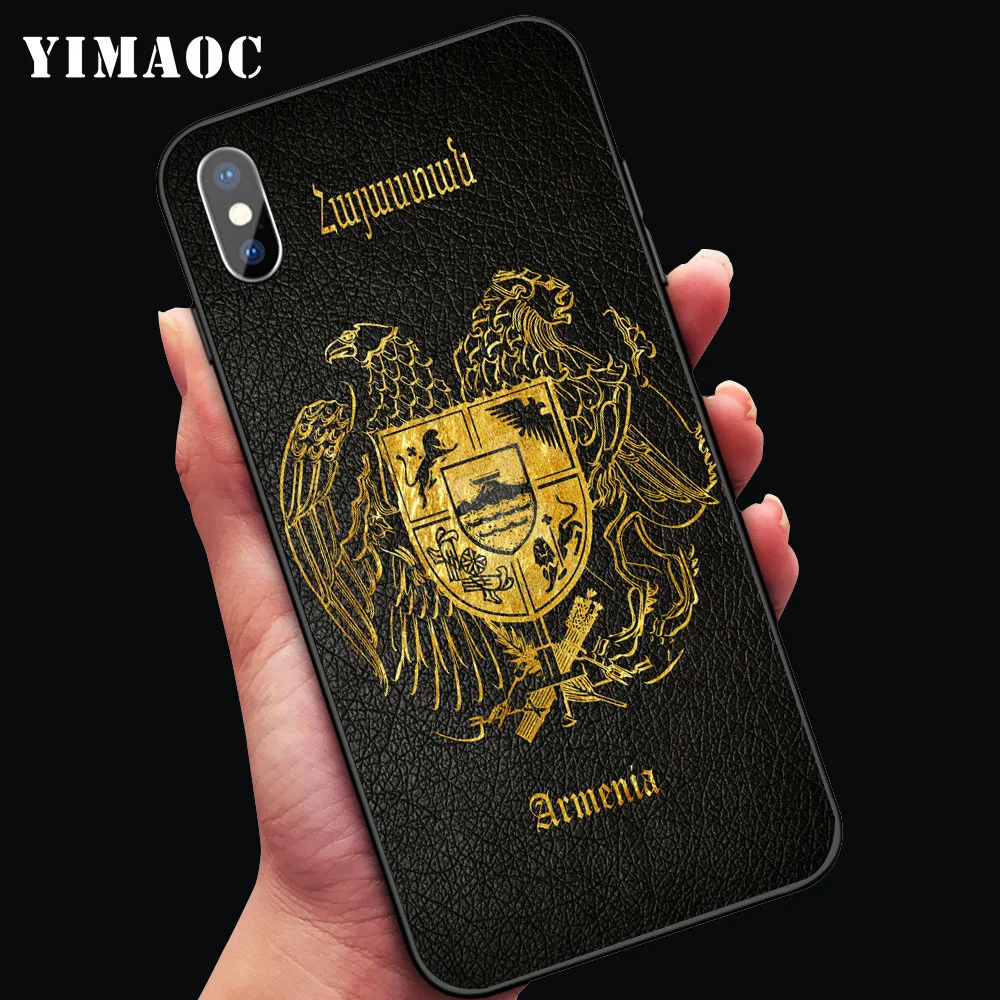YIMAOC Armenia Flag coat of arms Soft Case for iPhone XS Max XR X 7 8 6 6S Plus 5 5S SE |