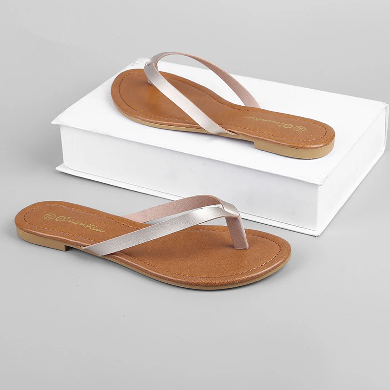 ENPLEI вьетнамки на плоской подошве сандалии Для женщин Тапочки летняя пляжная