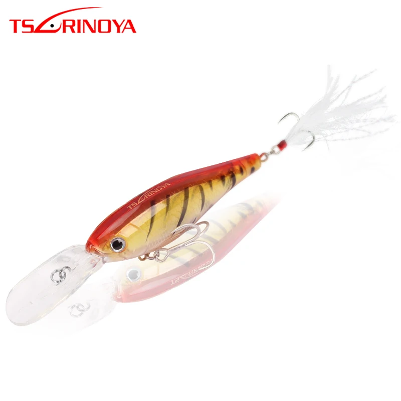 TSURINOYA DW36 шэд гольян рыболовная приманка 80 мм 13 г Дайвинг 2 1-4 5 м Isca искусственные 3D