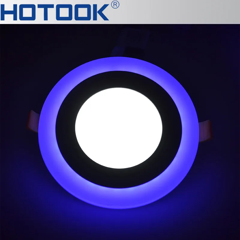 Двухцветная светодиодная панель потолочный светильник белый и синий квадратный